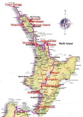 map North Island