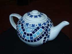 funky blue teapot
